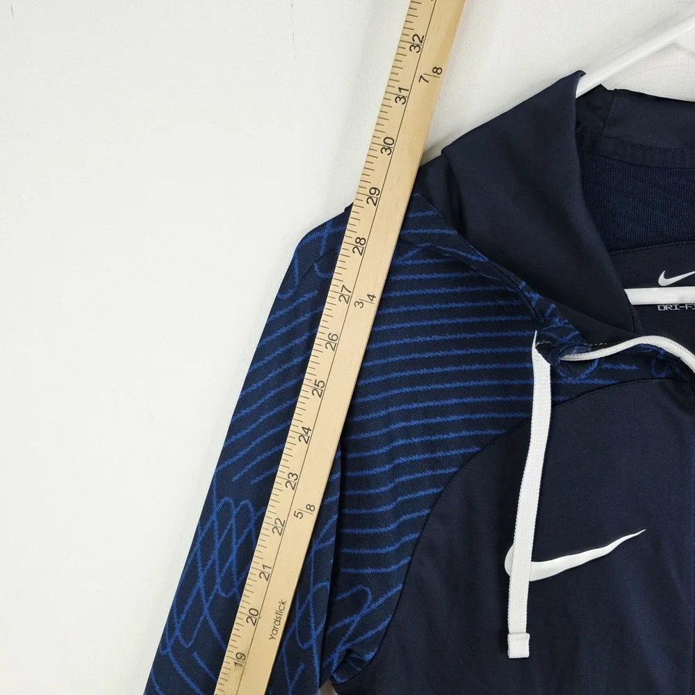Nike Dri-Fit Full Zip Hoodie‎ Soccer Jacket DR2571-451 Men's Size Small Blue